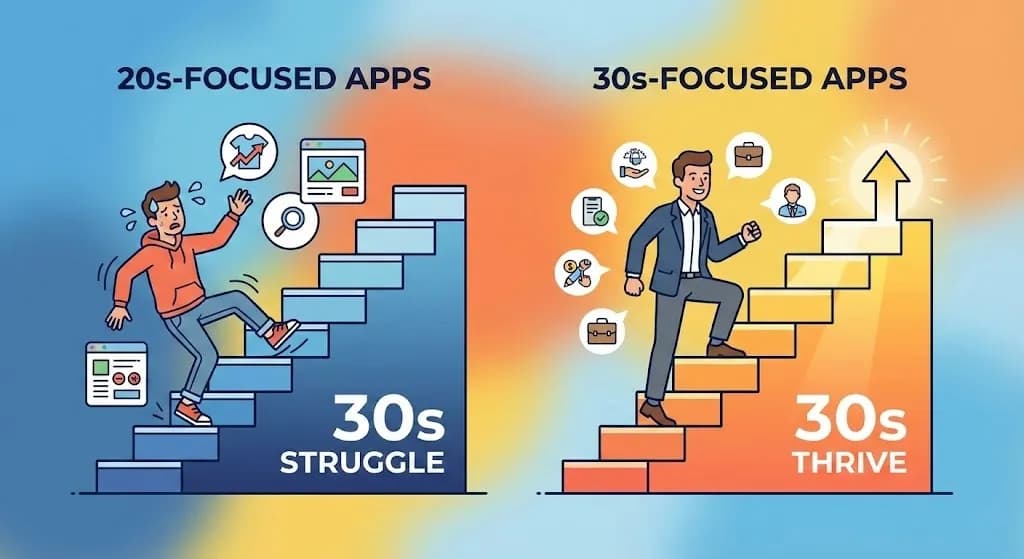 年齢によるマッチングしやすさのイメージ図