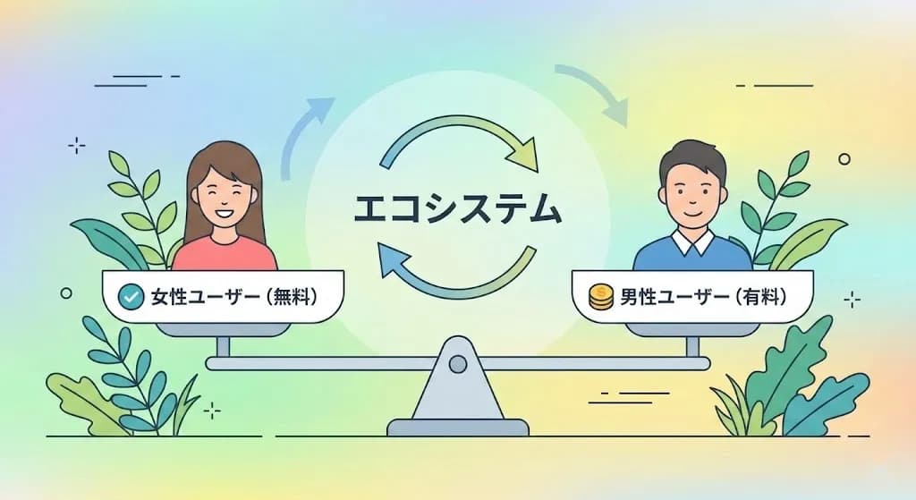 男女のバランス天秤