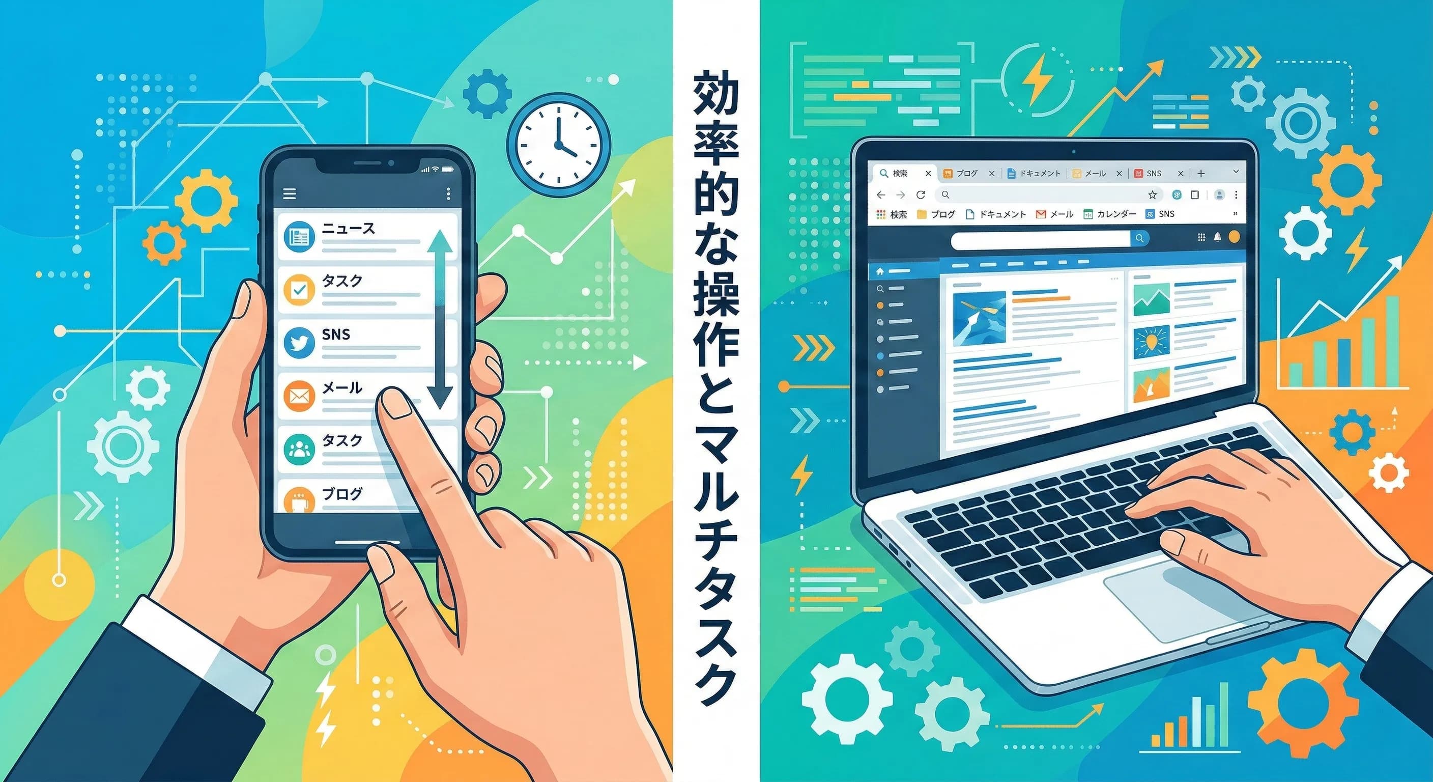 スマホとPCの足跡操作