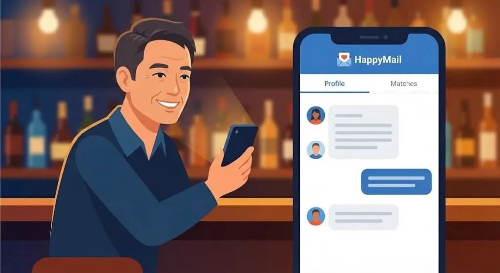 ハッピーメールのアプリ画面