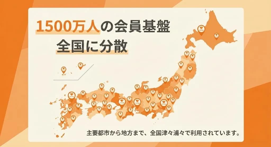 イククルの会員規模と地方ユーザー