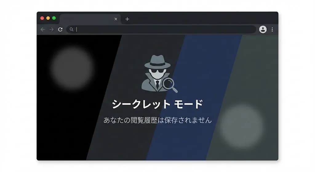 シークレットモードの画面