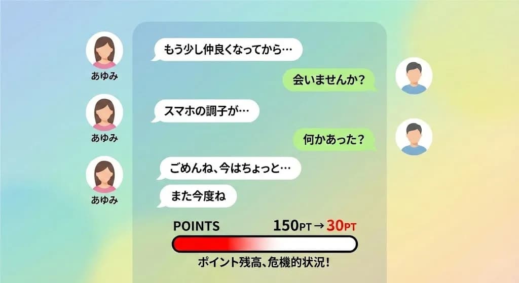 業者とのメッセージ画面