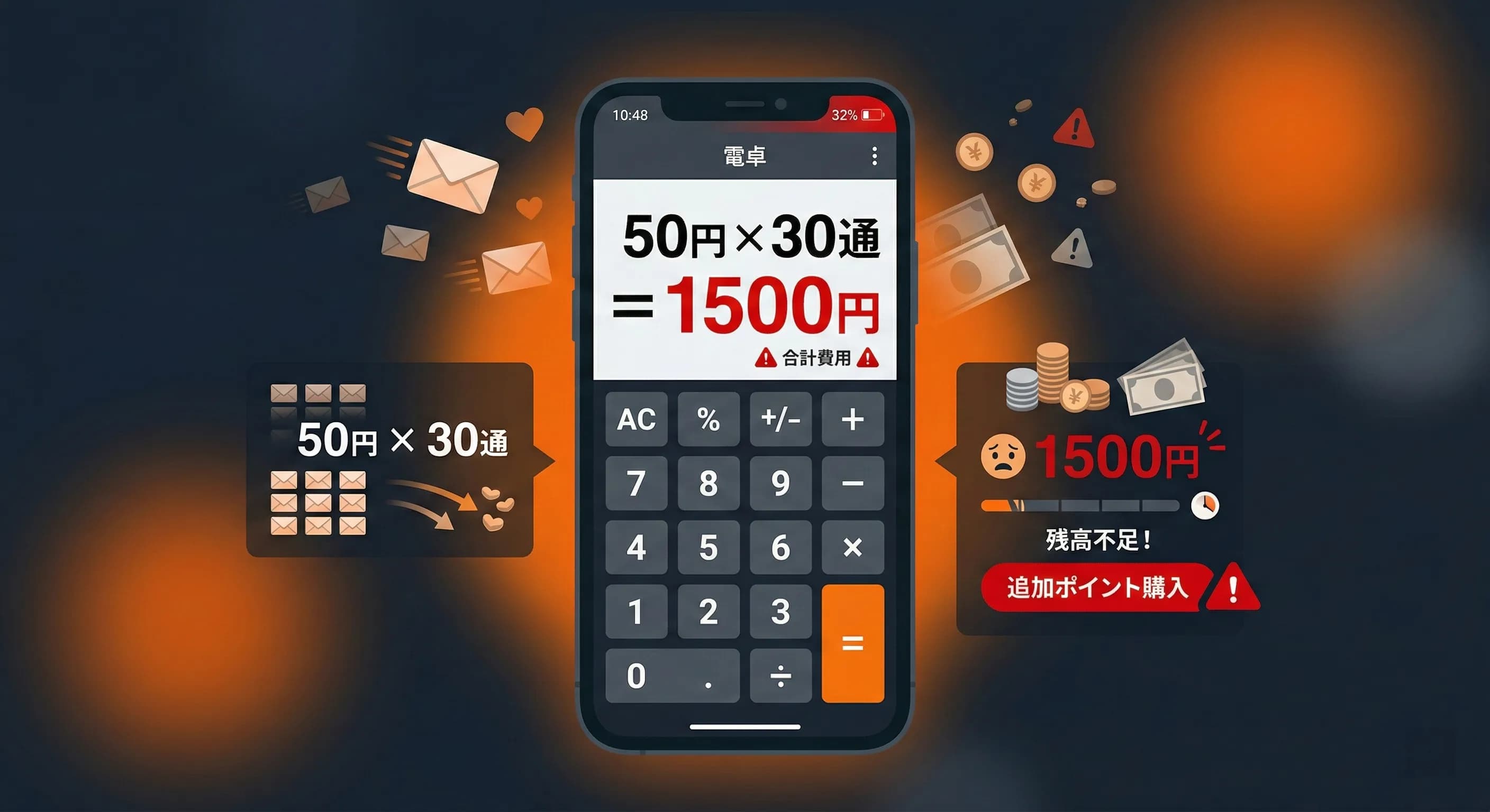 ワクワクメールの料金表イメージ