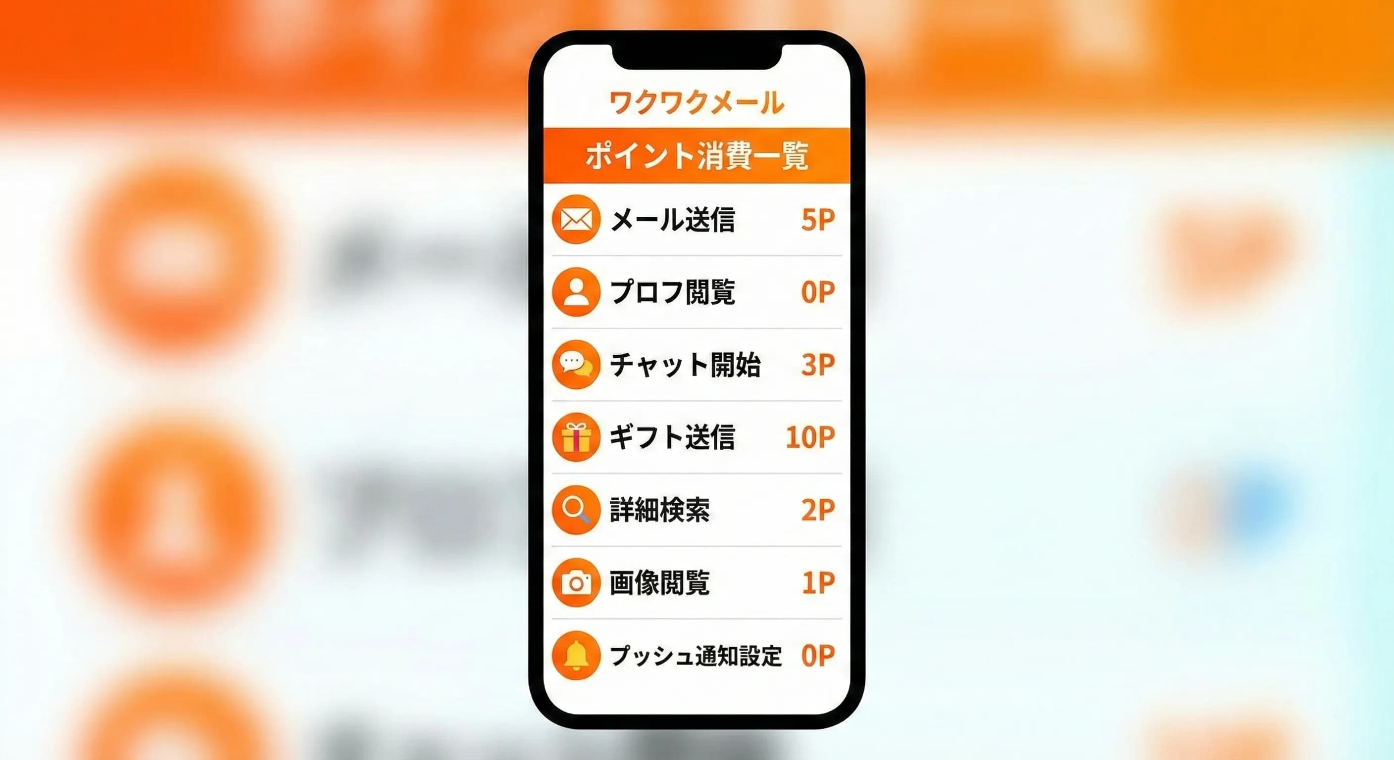 ワクワクメールの料金表イメージ