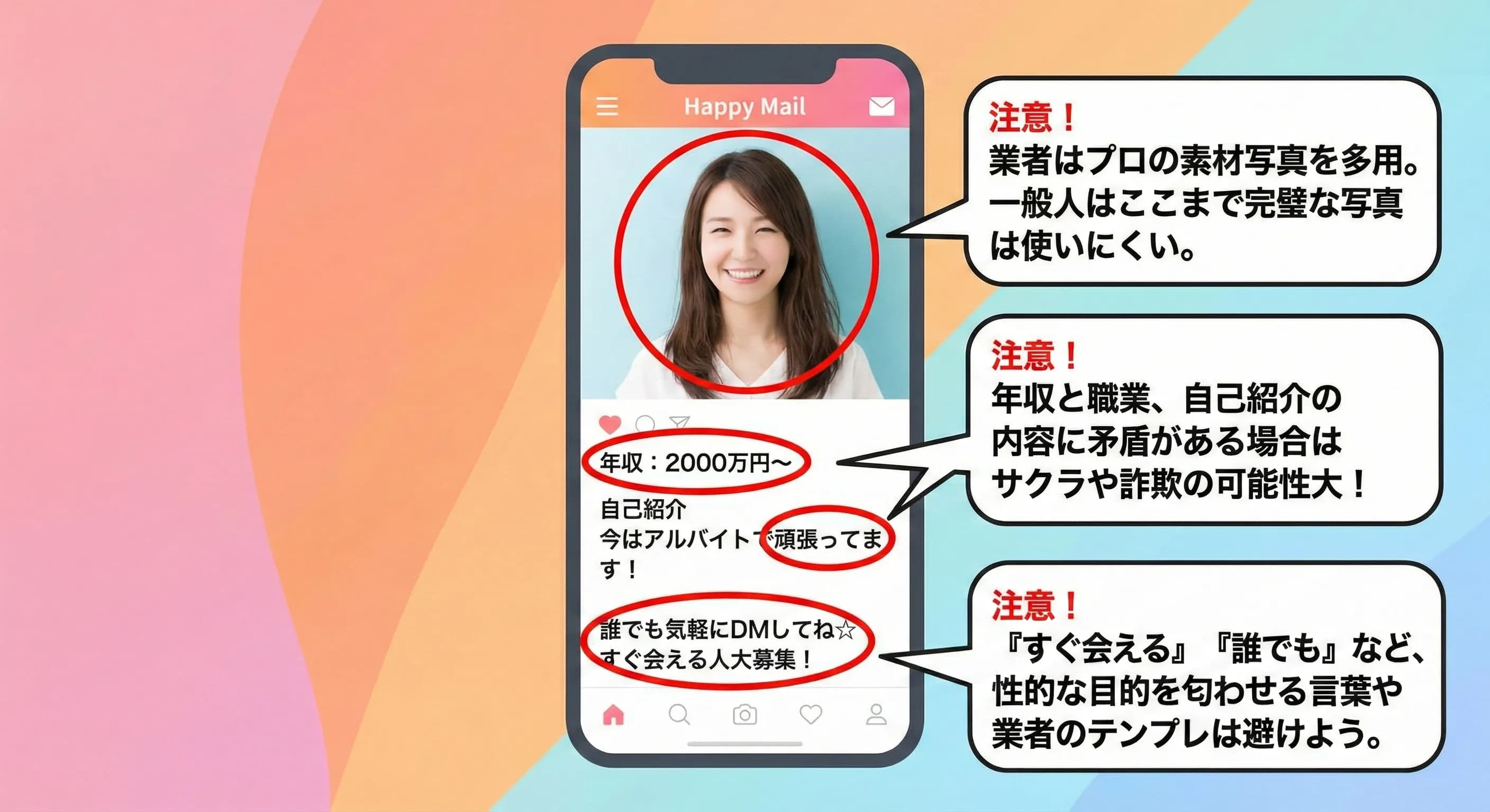 プロフチェックのポイント図解