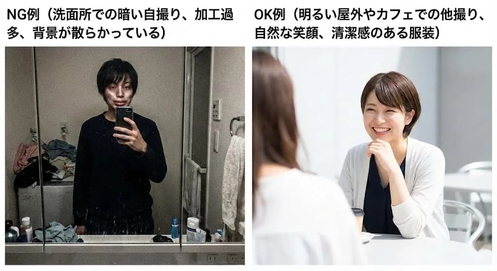良い写真と悪い写真の比較