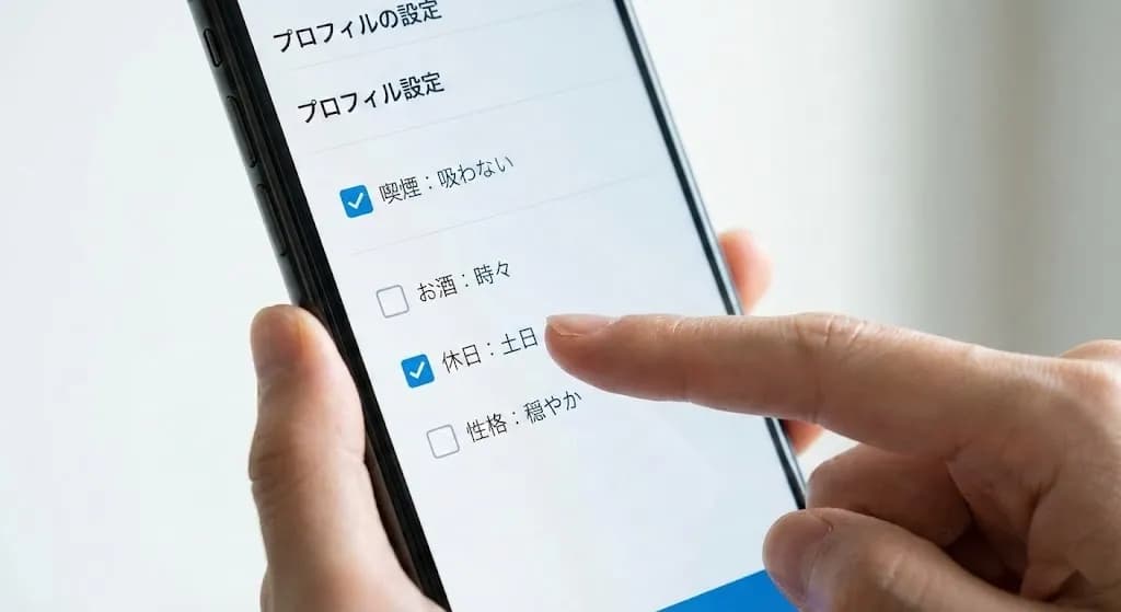 詳細検索の設定画面