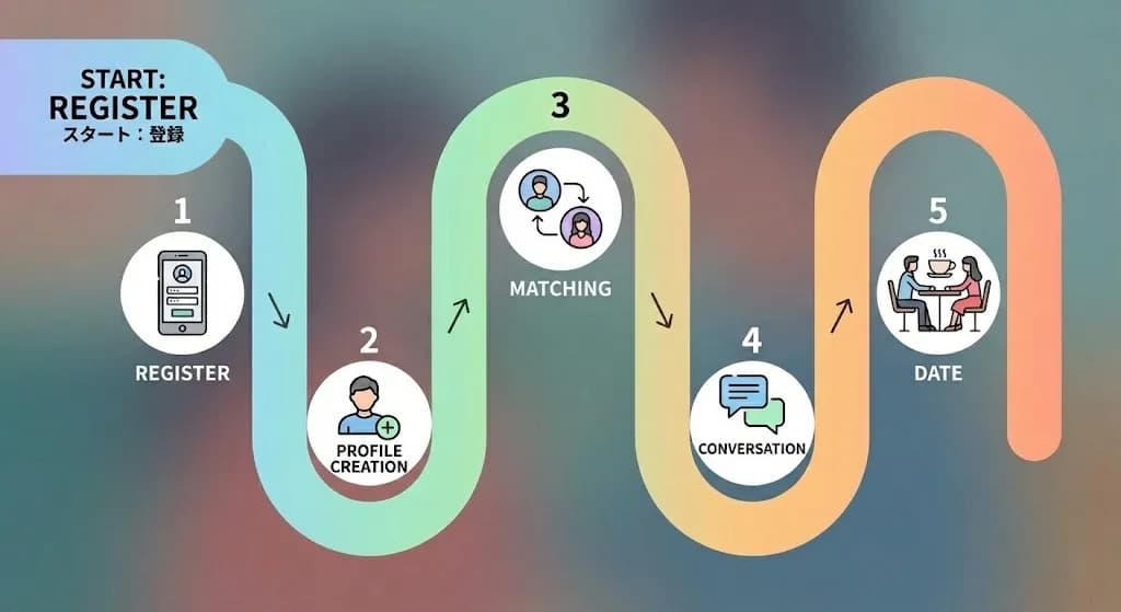 登録からデートまでのロードマップ