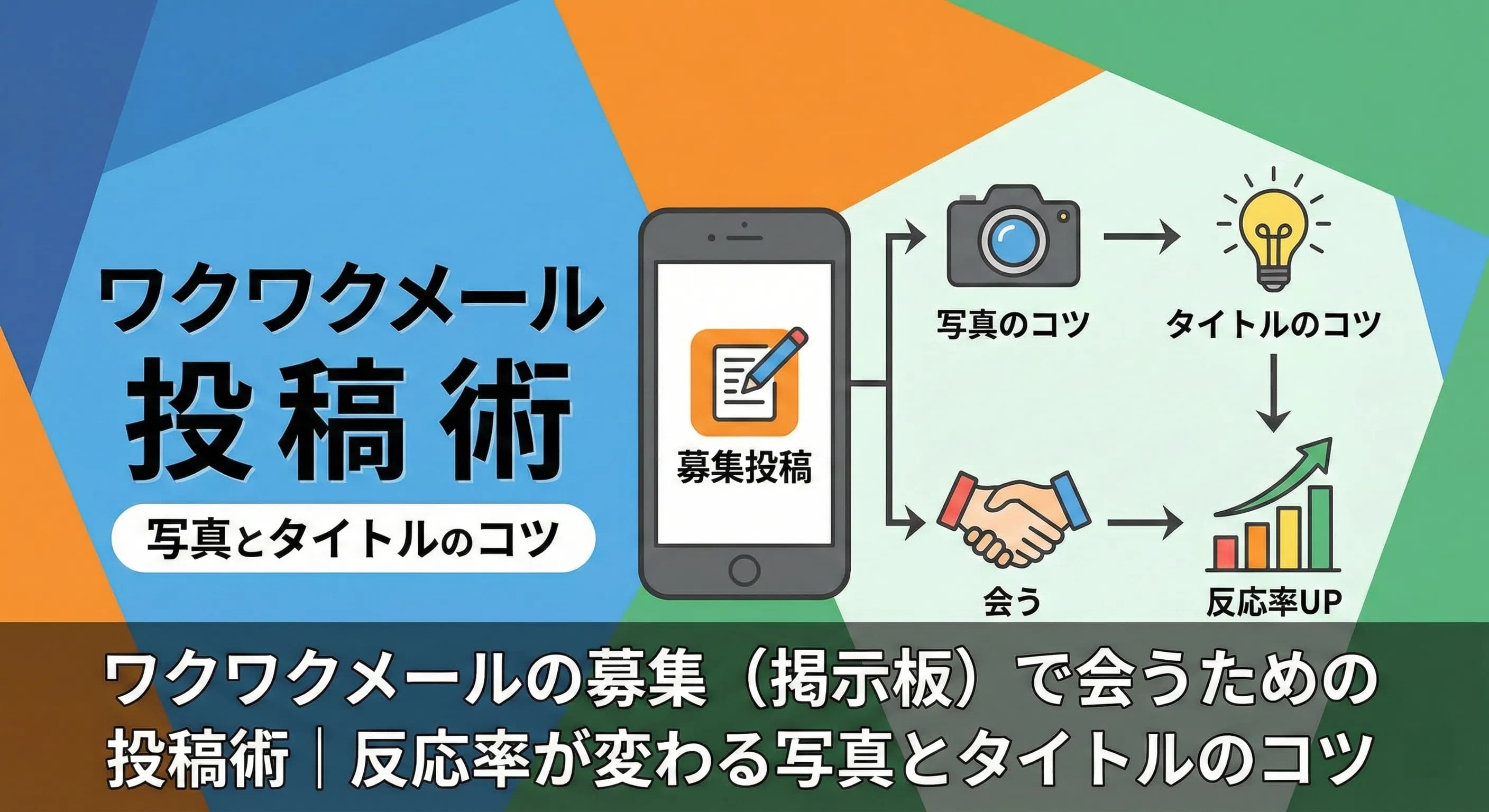 ワクワクメールの募集（掲示板）で会うための投稿術｜反応率が変わる写真とタイトルのコツ