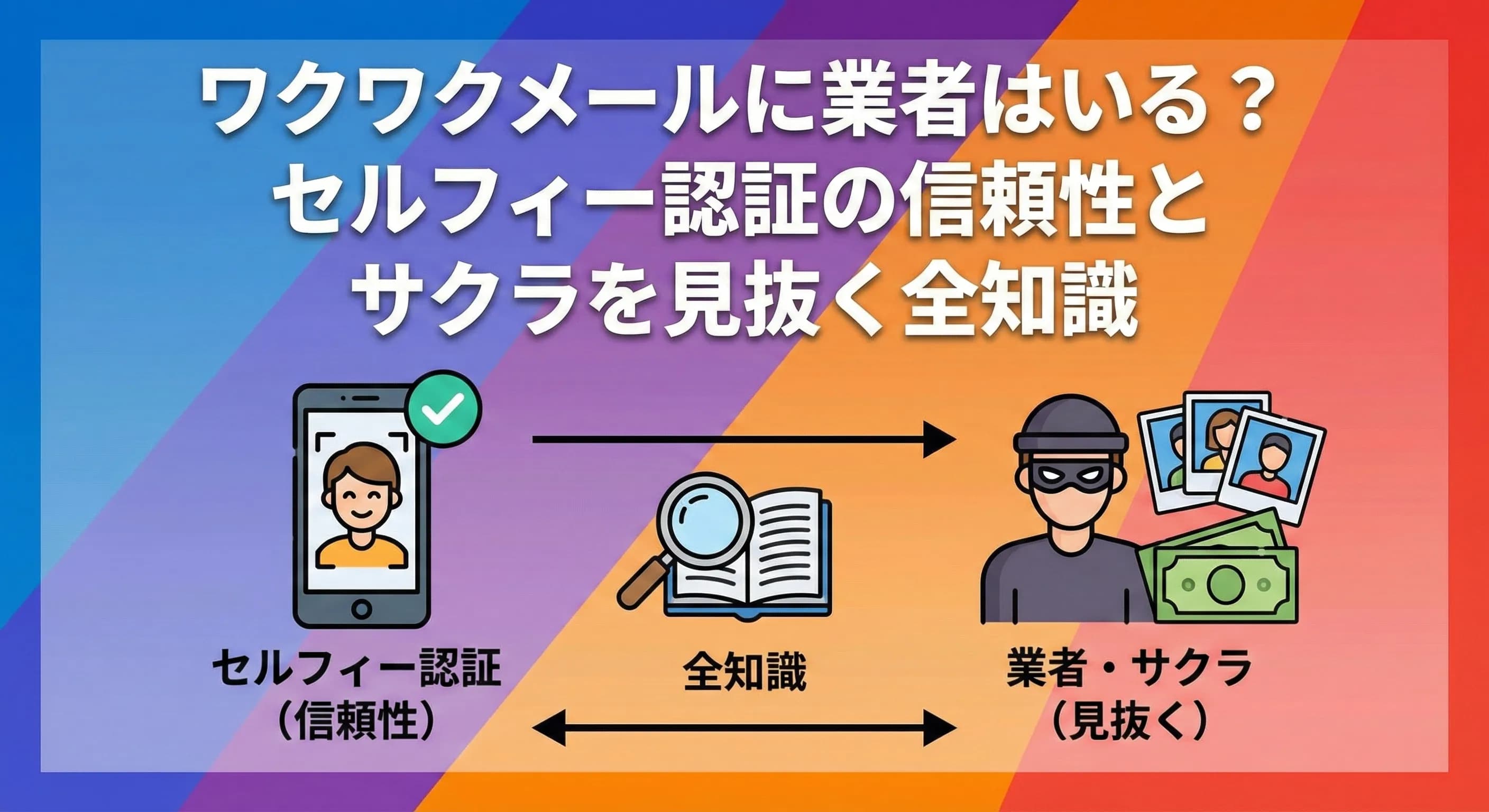 ワクワクメールに業者はいる？セルフィー認証の信頼性とサクラを見抜く全知識